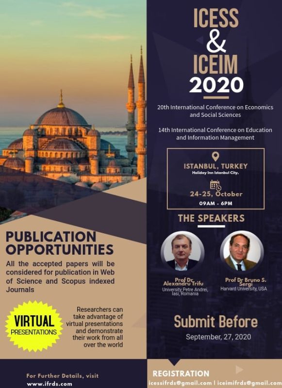 20th International Conference on Economics and Social Sciences